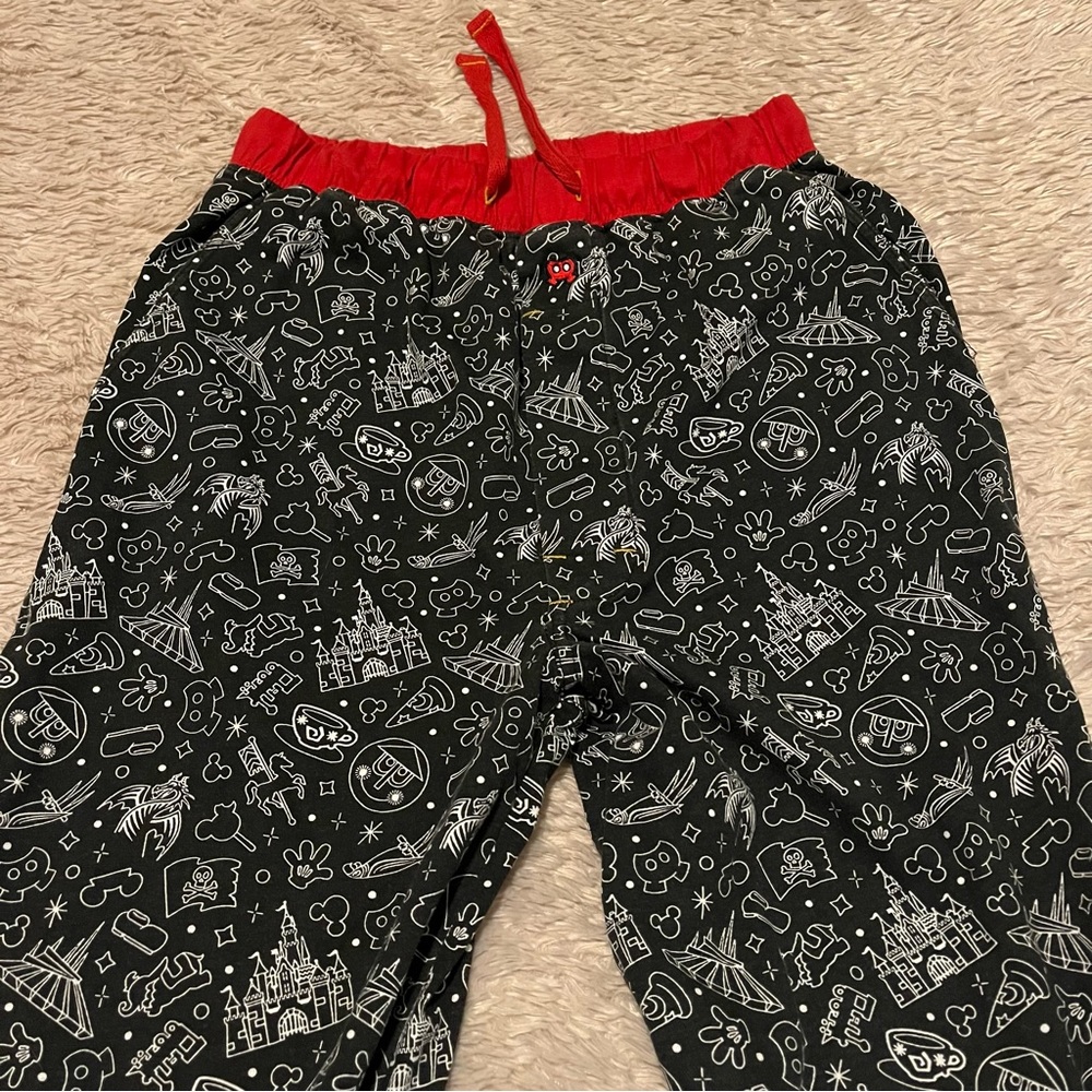 Disneyland scenery print pajama pants